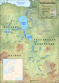 纳尔瓦河流域地图