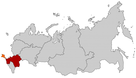 南部联邦管区在俄罗斯联邦的位置